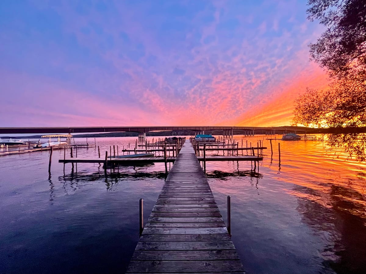 Sunsets over the dock